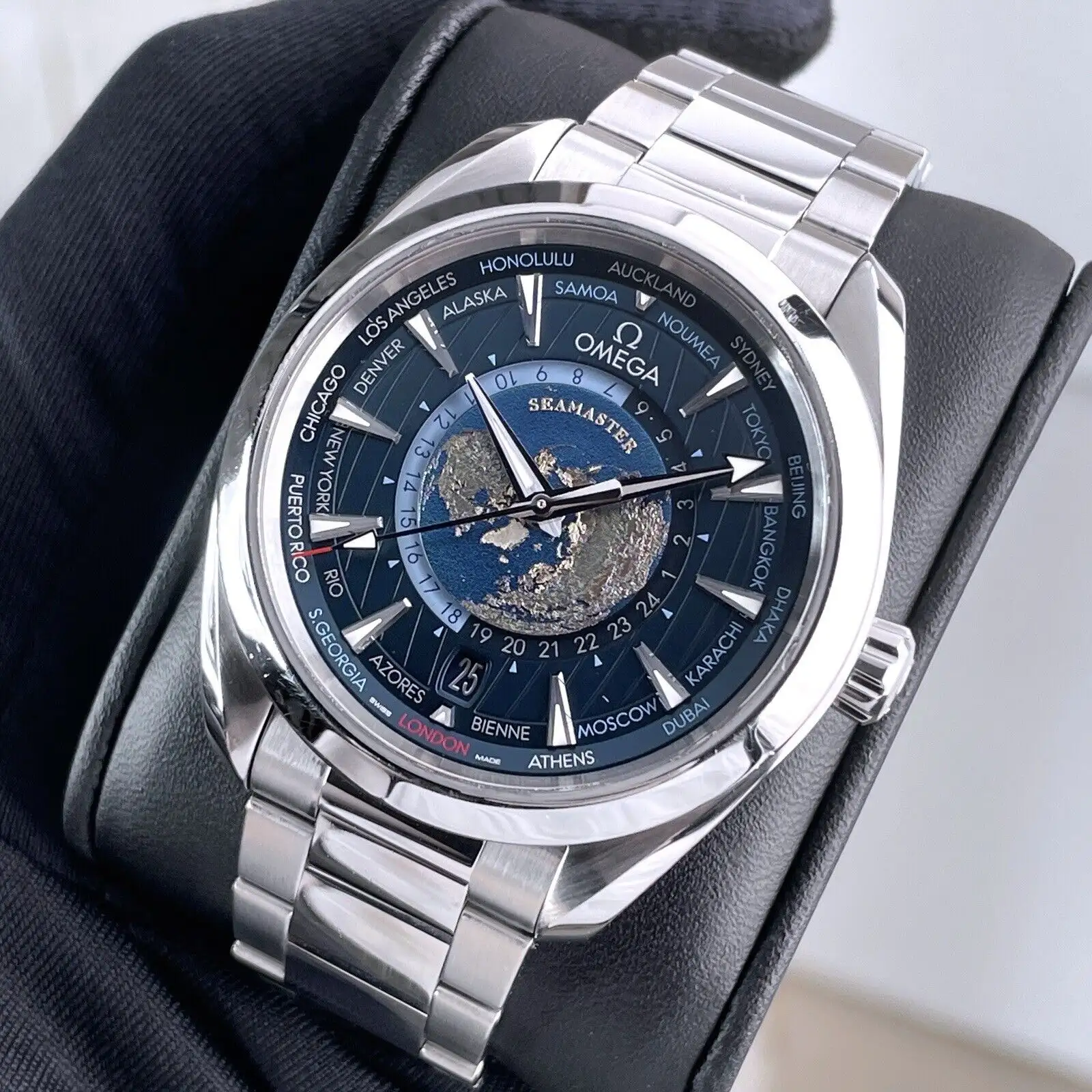 Omega Seamaster Aqua Terra Men Automatic Blue Stainless Steel Watch O22010432203001 - view 5