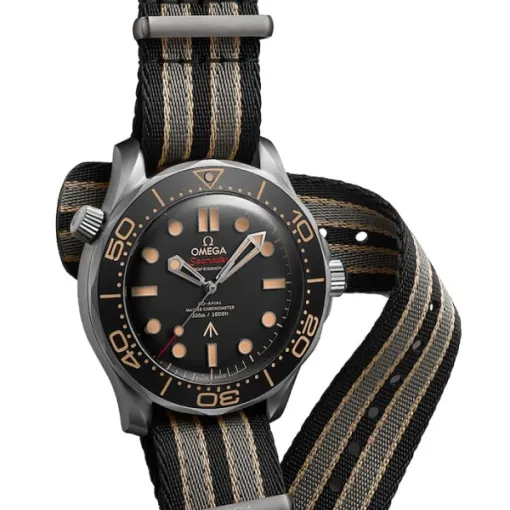 Omega Seamaster Men Automatic Black Fabric 007 Watch O21092422001001 - view 7