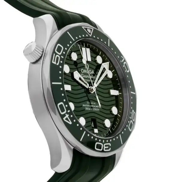 Omega Seamaster Men Automatic Green Rubber Watch O21032422010001 - view 5