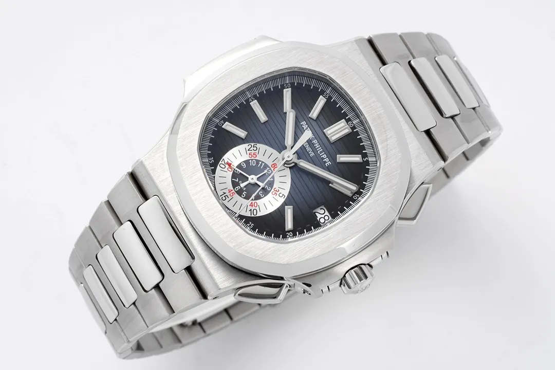 Patek Philippe 5980 Silver Chronograph Watch - view 5