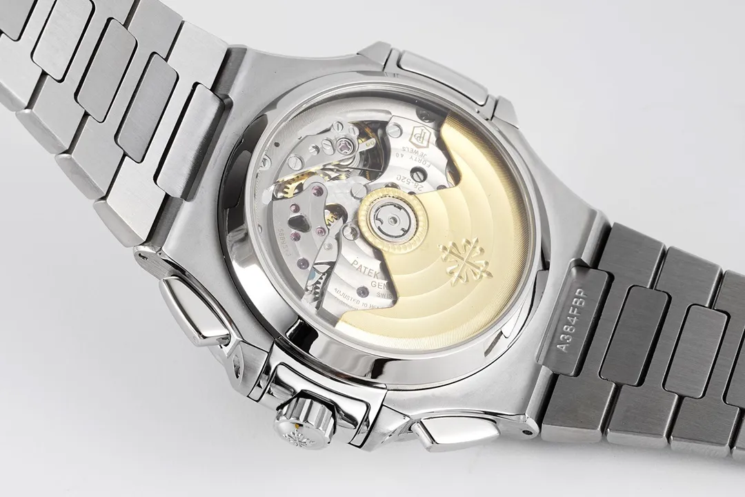 Patek Philippe 5980 Silver Chronograph Watch - view 10