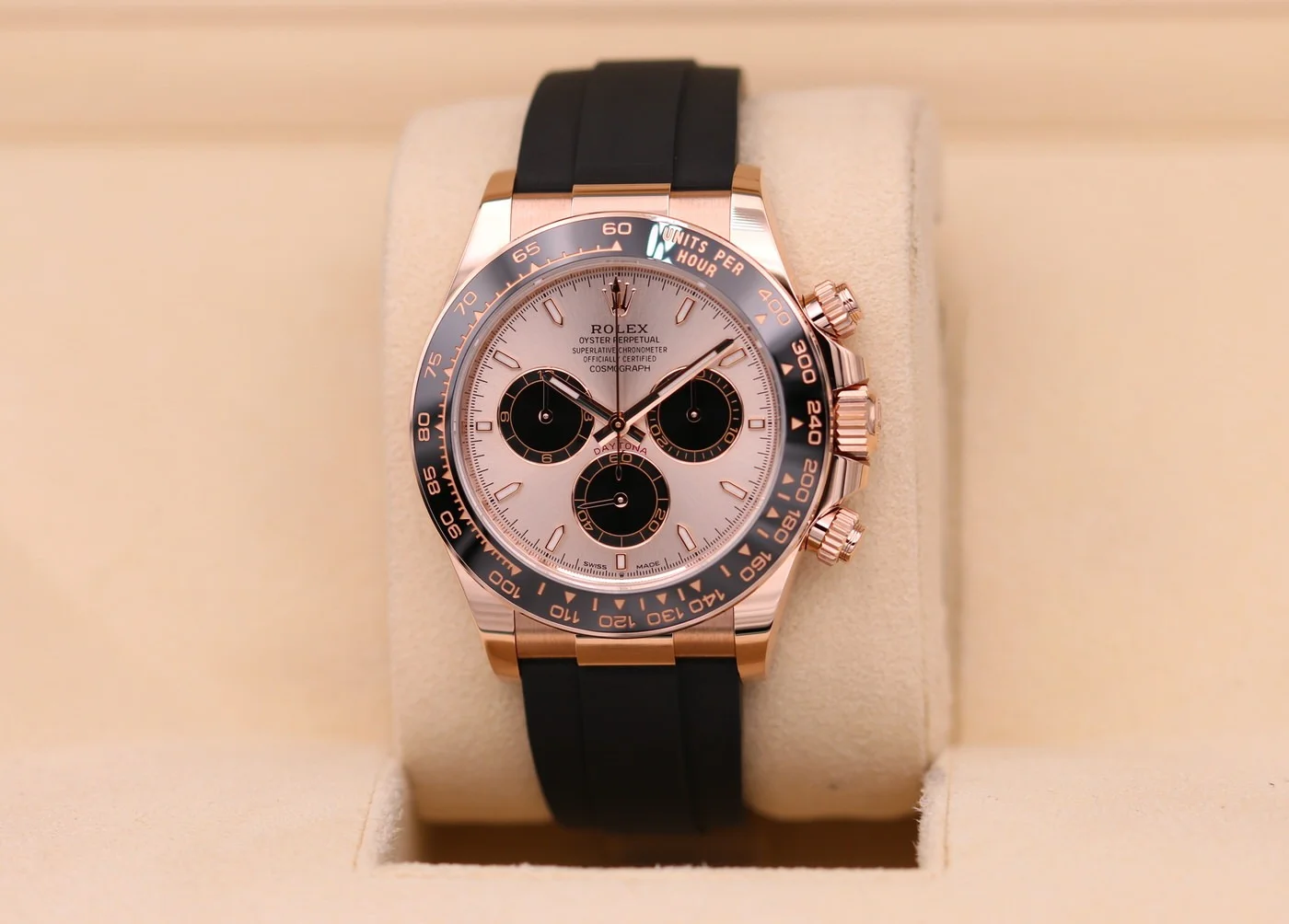 Superclone Rolex Daytona 40 mm Sundust Dial in Everose Gold 126515LN - view 3