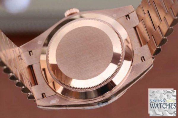 ROLEX DAY DATE BROWN DIAL 18K ROSE GOLD 40MM SWISS REPLICA 228235.9 - view 10
