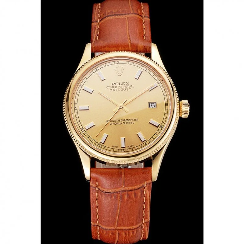 Superclone Rolex Datejust 38mm Gold Dial REP016818 - view 3