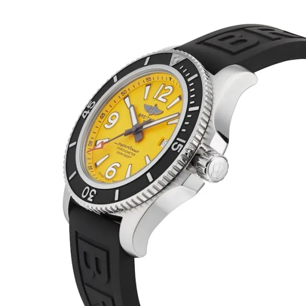 Breitling Superocean Men Automatic Yellow Rubber Watch A17367021I1S2 - view 7