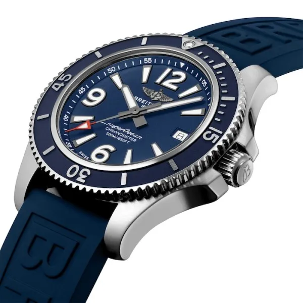 Breitling Superocean Men Automatic Blue Rubber Watch A17366D81C1S2 - view 3