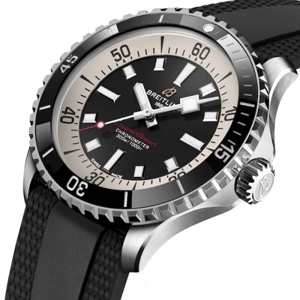 Breitling Superocean Men Automatic Black Rubber Watch A17375211B1S1 - view 4