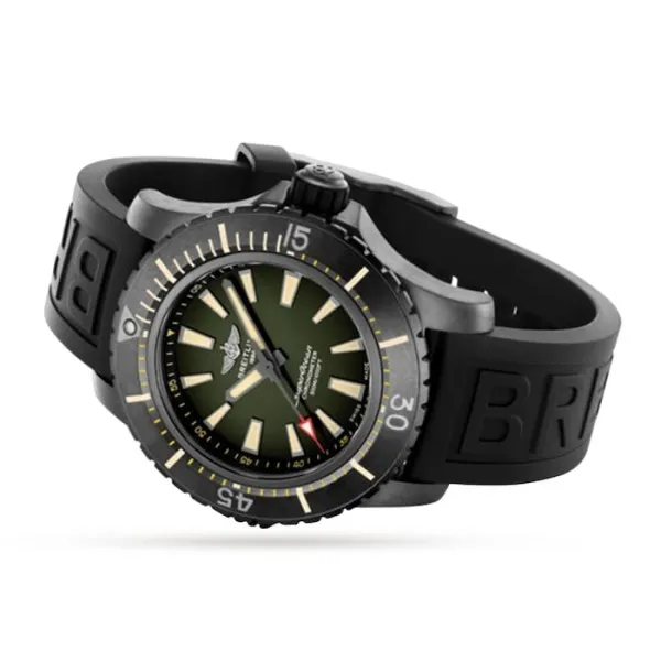 Breitling Superocean Men Automatic Green Rubber Watch V17369241L1S1 - view 4