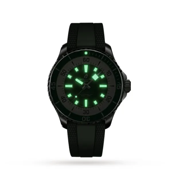 Breitling Superocean Men Automatic Green Rubber Watch A17376A31L1S1 - view 6