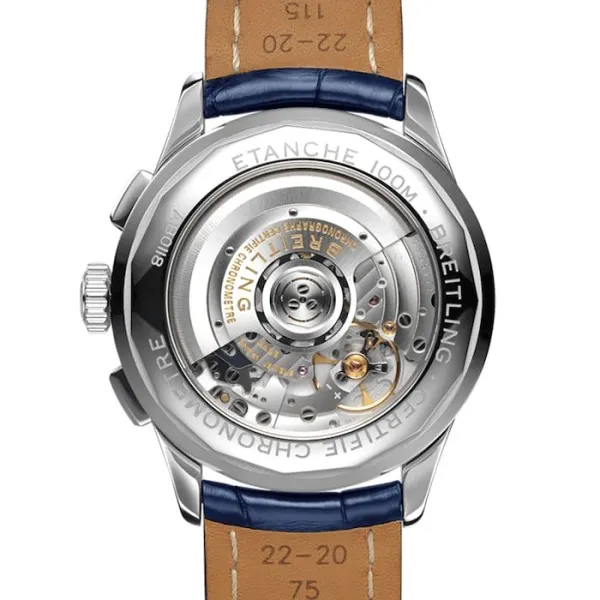 Breitling Premier Men Automatic Blue Crocodile Watch AB0118A61C1P1 - view 5