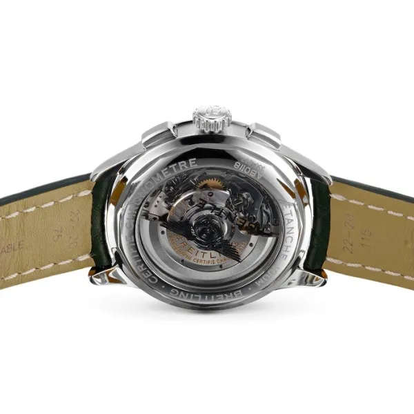 Breitling Premier Bentley Men Automatic Green Leather Watch AB0118A11L1X1 - view 4