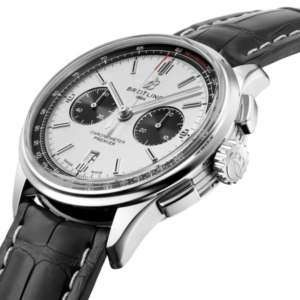 Breitling Premier Men Automatic Black Crocodile Watch AB0118221G1P1 - view 3