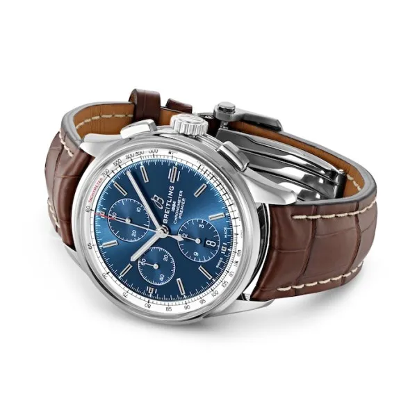 Breitling Premier Men Automatic Blue Crocodile Watch A13315351C1P1 - view 4
