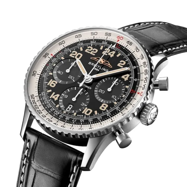 Breitling Navitimer Men Automatic Black Crocodile Watch PB02301A1B1P1 - view 3