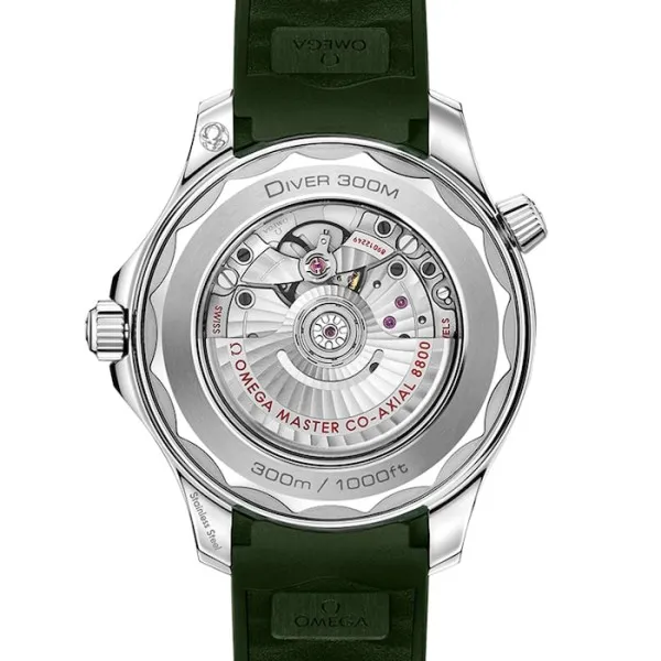 Omega Seamaster Men Automatic Green Rubber Watch O21032422010001 - view 3
