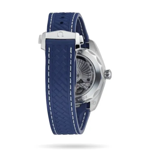 Omega Seamaster Aqua Terra Men Automatic Blue Rubber Watch O22012382003001 - view 4