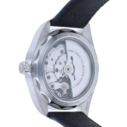 Omega Seamaster Aqua Terra Men Automatic Blue Leather Watch O22013412103001 - view 5