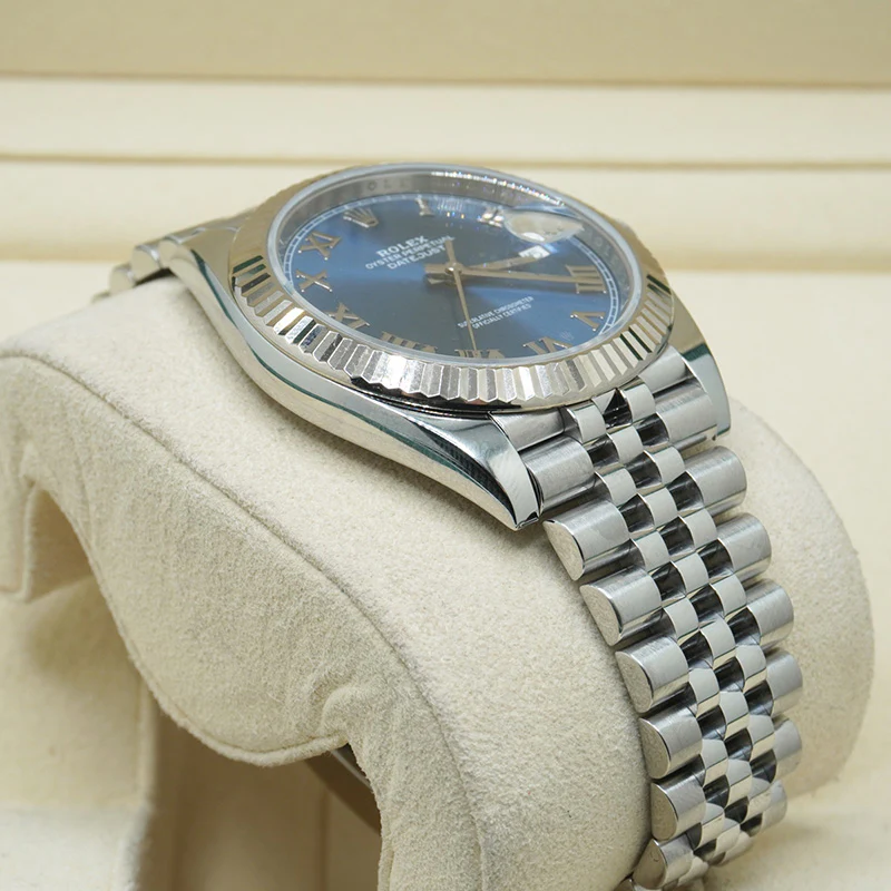 Rolex Datejust 41mm Blue Dial 126334 Jubilee Roman Dials - view 6